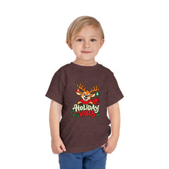 Holiday Vibes Reindeer Toddler Tee