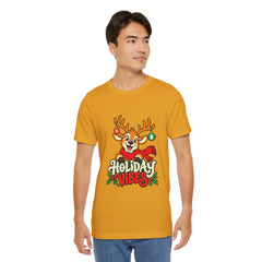 Holiday Vibes Reindeer Christmas T-Shirt