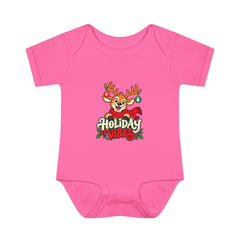 Holiday Vibes Reindeer Baby Bodysuit