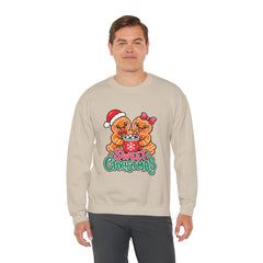 Sweet Christmas Gingerbread Bears Crewneck Sweatshirt