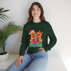 Sweet Christmas Gingerbread Bears Crewneck Sweatshirt