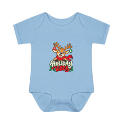 Holiday Vibes Reindeer Baby Bodysuit