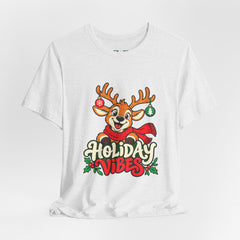 Holiday Vibes Reindeer Christmas T-Shirt