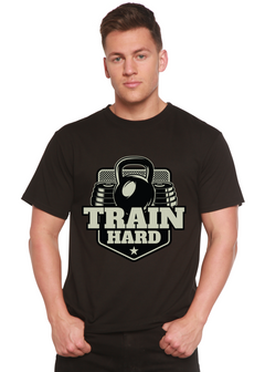 Train Hard Men's Bamboo Viscose/Organic Cotton Short Sleeve Graphic T-Shirt