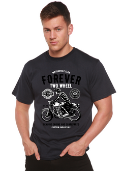 Forever Two Wheel Men's Bamboo Viscose/Organic Cotton Short Sleeve Graphic T-Shirt
