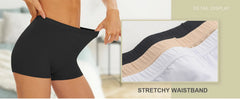 Seamless Boxers Panties Underwear Low Waist Solid Color Breathable Boyshorts
