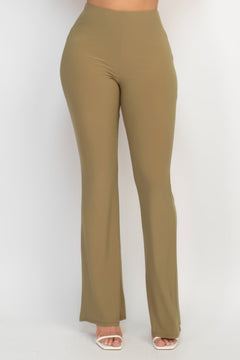 Fit And Flare Elastic Casual Pants