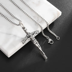 Christian Good Friday Cross Amulet Pendant Necklace