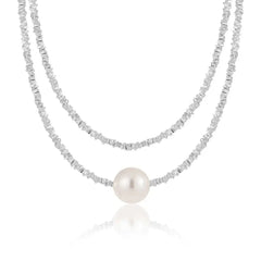 Stackable Shell Pearl Necklace