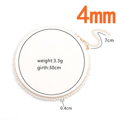 Big White Imitation Pearl Beads Choker Clavicle Chain Necklace For Women Wedding Jewelry