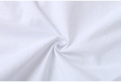 100% Cotton Women White Floral Embroidery Blouse Long Sleeve Turn Down Collar Shirt