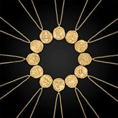 twelve zodiac signs necklace