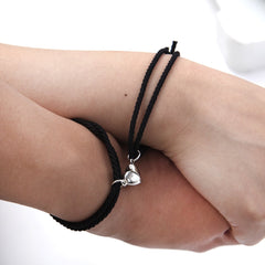 2Pcs Couple Matching Bracelet Magnetic Distance Bracelet