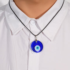 Turkish Evil Eye Pendant Choker Necklace Lucky Blue Evil Eyes Clavicle Chain Necklace
