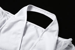 Mesh Shirt Women Tshirt Top Autumn Halter V-neck Off the Shoulder T-shirts Streetwear Top