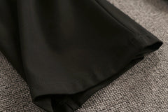 Streetwear Two Piece Set Women Crop Top Shirt Blouse + Wide Leg Pant Suits Vintage Pants Sets