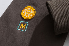 Zipper Pocket Smile Face Patchwork Fleece Hoodies Sweatshirts Streetwear