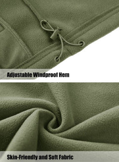 Full Zip Up Tactical Army Fleece Jacket Military Thermal Warm Outwear Windbreaker