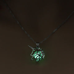 Hollow Luminous Stone Gem Charm Jewelry Pendant Necklace Gifts