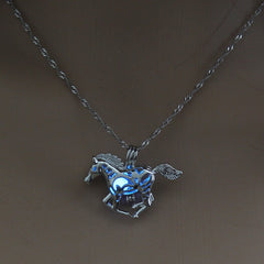 Hollow Luminous Stone Gem Charm Jewelry Pendant Necklace Gifts