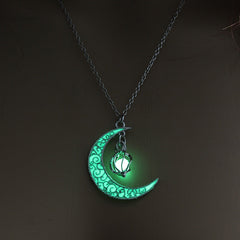 Hollow Luminous Stone Gem Charm Jewelry Pendant Necklace Gifts