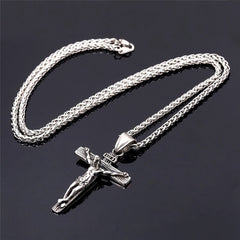 Jesus Cross Necklace for Fashion Gold color Cross Pendent with Chain Necklace Jewelry Gifts