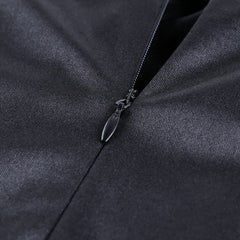 Satin Spaghetti Straps Low Cut Long Dress Women Summer Ruched Side High Split Maxi Dress