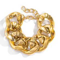 Hip Hop Thick Link Chain Bracelet Women's CCB Material