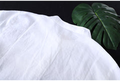 Cotton Shirt Long Sleeve Embroidery Blouse Stand Collar Loose Long Top Office Lady Casual Wear