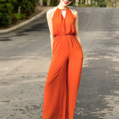 2022 Beach Style Jumpsuit for Women Summer Chiffon Bohemian Full Length Party Rompers