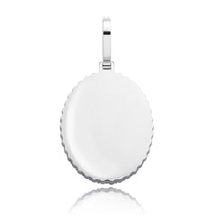 Custom Photo Pendant Oval Medal Pendant Ice Zircon Pendant Necklace Fashion Hip Hop Jewelry