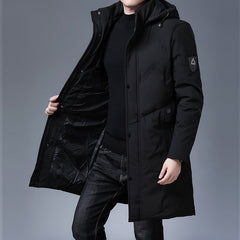 Parkas Jacket Men Longline Windbreaker Coats Clothing