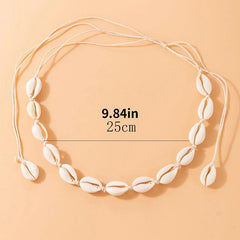 Fashion Rope Chain Natural Shell Choker Necklace