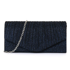 pleated striped veil flashing material handbag