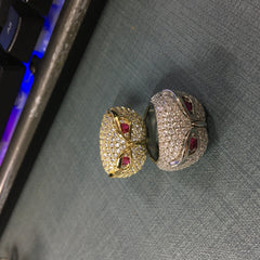 Hip-hop creative owl zircon-encrusted ring