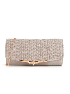 Metal veil pleated Clutch bag evening bag