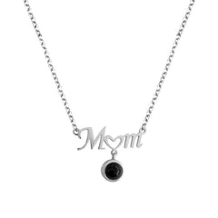 I love you love heart mom mother's Day projection Necklace