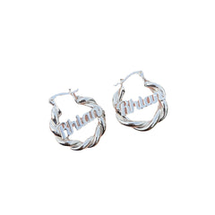 18mm Small Twist Custom Earrings