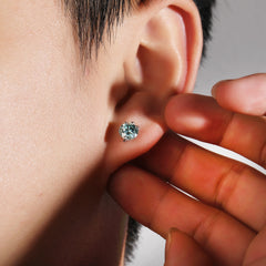 S925 silver moissanite dragon claw earrings