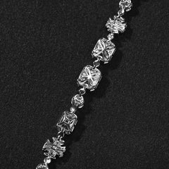 Hip-hop diamond multi-colored gemstone necklace