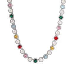 Creative multicolored pearl necklace