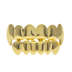 Hip-hop polished braces with gold electroplating