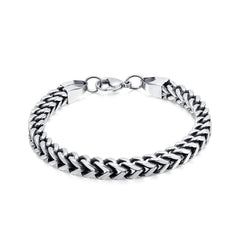 Stainless steel round grinding Cuban bracelet