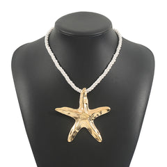 starfish necklace irregular alloy necklace