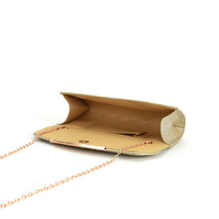 Pleated stitching chain crossbody Clutch Handbag
