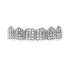 Hip-hop diamond-encrusted and gold-plated teeth grillz