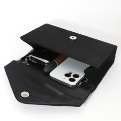 Colorful hot diamond black clutch