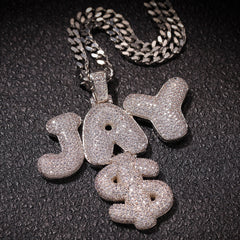 Hip-Hop Zircon English 26 Letters Micropaved Pendant