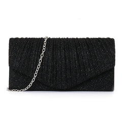 pleated striped veil flashing material handbag