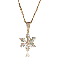 Winter rotating snowflake luminous oil drop pendant